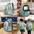 thumbnail image 3 of Kuiaobaty Peacock Flower Print Backpack and Pencil Case Set for Kids 8-12 Roomy Casual Backpack with Lunch Box Large Capacity Bookbag and Lunch Bag with Bottle Holder for School Travel, 3 of 7