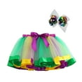 thumbnail image 2 of YWDJ Girls Skirts Toddler Baby Girls Cute Net Yarn Princess Skirt Multi-color Skirt Bow Hairpin Suit Green 9-11T, 2 of 7