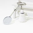 thumbnail image 3 of Decoraciones de Colgantes Mini Raqueta de Bádminton Perfecl Color Plata, 3 of 8