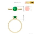 thumbnail image 4 of ANGARA Natural Semi Bezel-Set Emerald Solitaire Engagement Ring in 14K Yellow Gold for Women (Size-6mm) | May Birthstone, Birthday, Anniversary, Jewelry Gift for Women | Natural Emerald Ring, 4 of 8