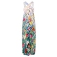 thumbnail image 4 of Sundresses for Femmes Sexy Femmes Summer Conception Robe Décontractée Progressive Sans Manches Suspendu Cou V-Cou Longues Robes de Plage for Femmes sur Clearance, 4 of 5