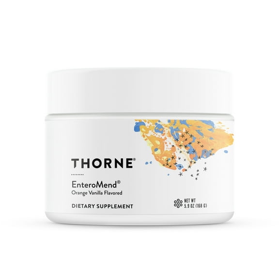 THORNE - EnteroMend - Botanical and Amino Acid Formula to Support Intestinal Health* - Orange Vanilla Flavor - 5.9 Oz