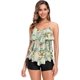 thumbnail image 1 of Bañador sin Mangas con Volantes y Volantes con Estampado Floral para Mujer de Verde claro M Verde claro M Xishao ropa, 1 of 1