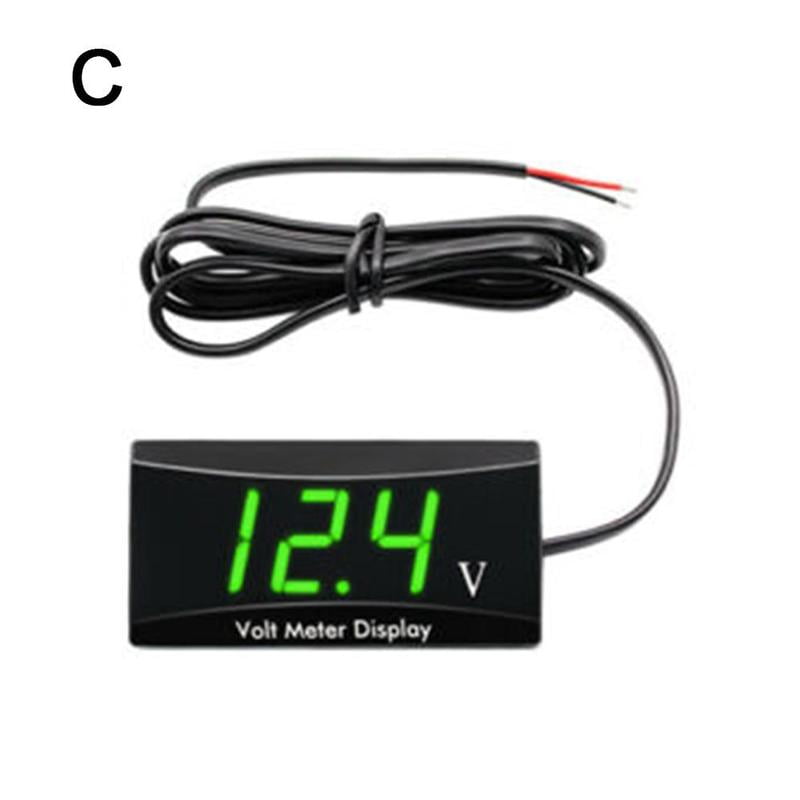 HARR 12V Car Digital Voltmeter Waterproof DC 12V Voltage Meter with LED
