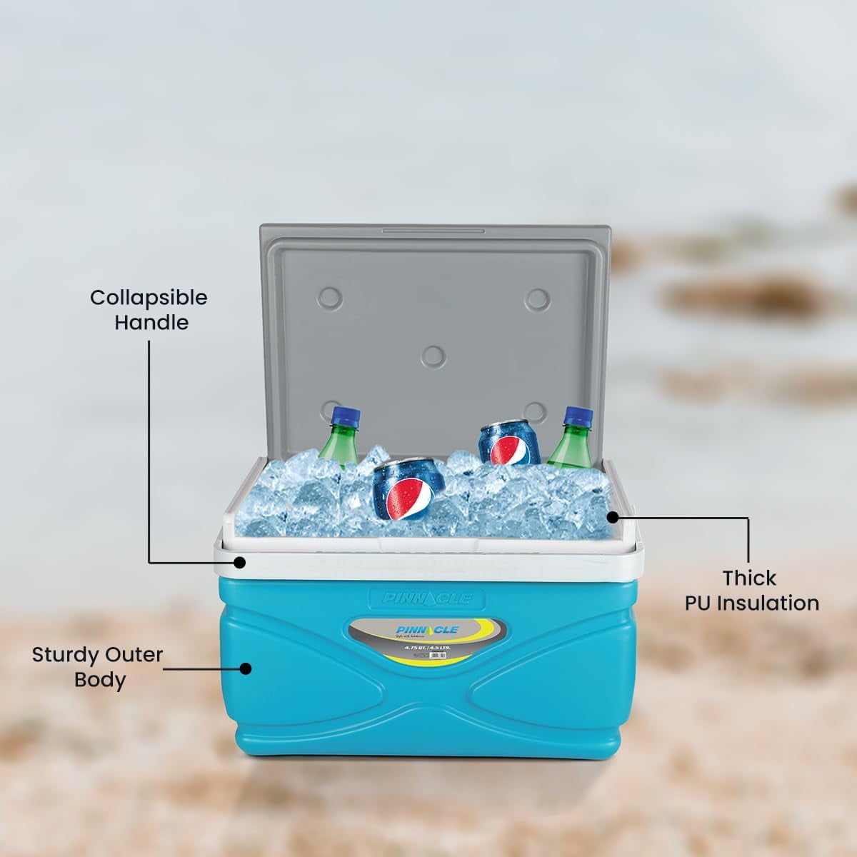 Pinnacle Thermoware 4.5 and 11 L Hard Sided Thermocooler, Blue, 2 Pack