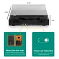 thumbnail image 4 of Electrohome Montrose Vinyl Record Player 2-Speed Belt-Drive Turntable, with Audio-Technica Stylus, Speed Control Motor, Built-in Preamp, Wood Plinth, Anti-resonant Platter, Auto-Stop (RR35B), 4 of 8