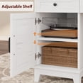 thumbnail image 6 of Executive Desk with File Drawers, Farmhouse Office Desk with Charging Station, 60 Inch Wood Computer Desk with Cabinet Storage for Study Work Writing, White Walnut, 6 of 8