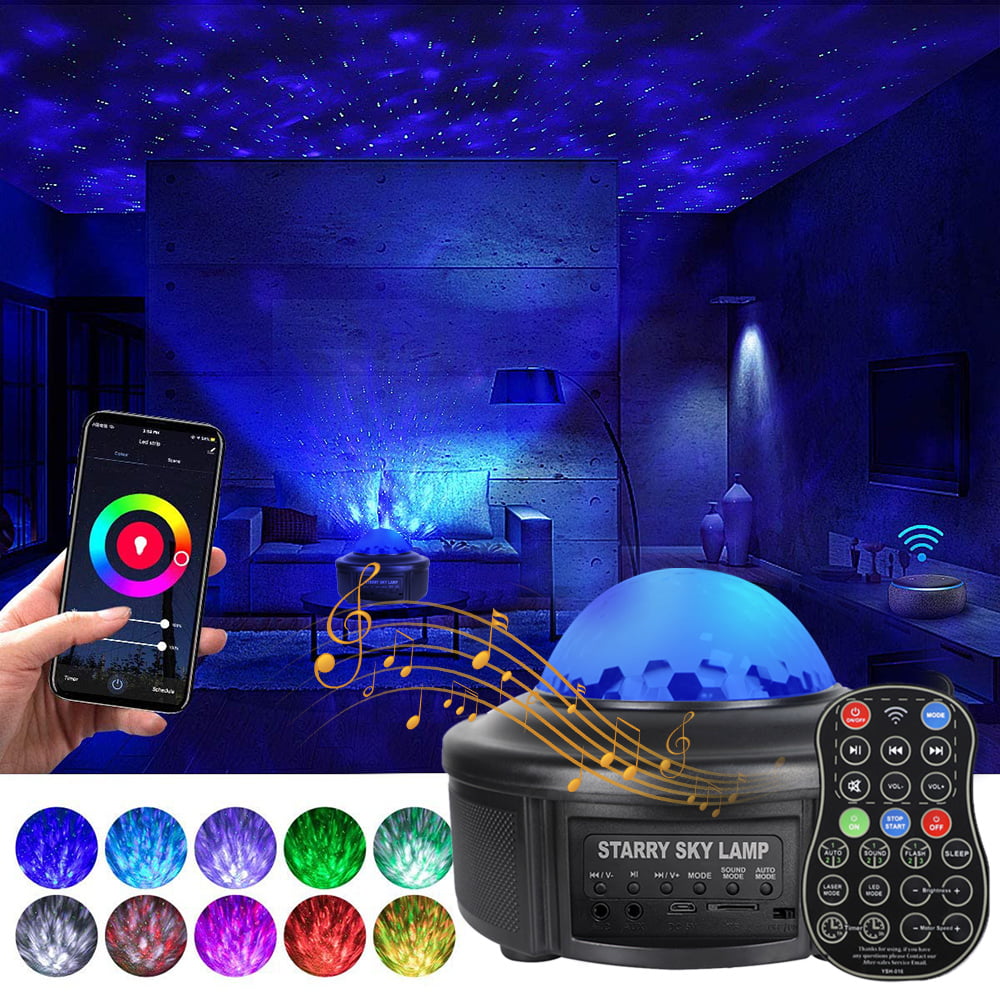 RGB Projector Light LED Galaxy Night Light Projector Music Bluetooth