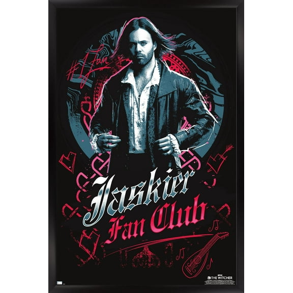 Netflix The Witcher: Season 3 - Jaskier Fan Club Wall Poster, 22.375" x 34" Framed
