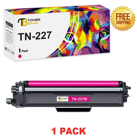 Toner Bank Compatible Toner Cartridge Replacement for Brother TN227 TN223 TN-227M MFC-l3750cdw MFC-l3770cdw HL-l3210cw HL-l3270cdw HL-l3290cdw Printer Ink Magenta, 1-Pack
