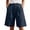 #NEW Navy, variant on PFRNLF Women's Bermuda Jean Shorts High Waisted Stretchy Knee Length Cutoff Loose Fit Long Denim Shorts