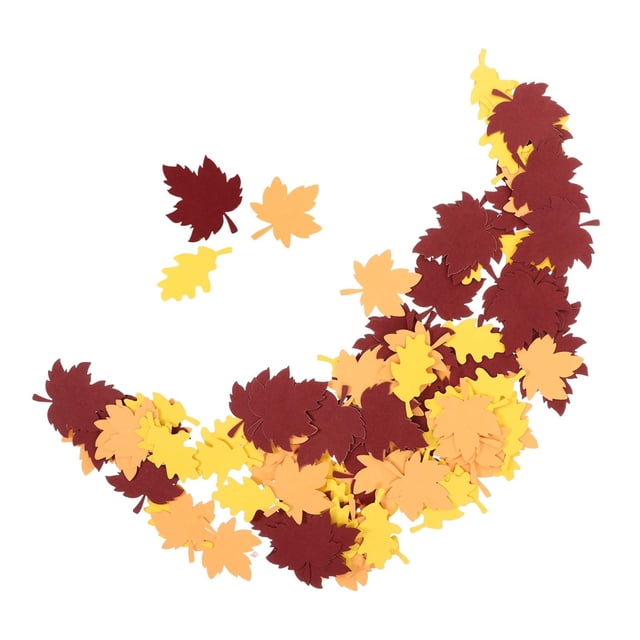 PEIXUN 100PCS Fall Maple Leaves Confetti Table Confetti Fall Table Scatter Decorative Maple Leaves Themed Kids Birthday Decor