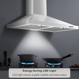 KOBE RAX2142SQB-WM-1 Brillia 42-inch Wall Mount Range Hood