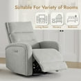 thumbnail image 6 of CHITA Power Glider Recliner Chair, 270° Swivel Recliner with USB & Type-C Charge for Nursery, Fabric in Dove Gray, 6 of 11
