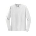 thumbnail image 5 of Gildan Classic Fit Men Long Sleeve T-Shirt, DryBlend Crewneck Tee, White, L, 5 of 6