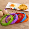 thumbnail image 4 of 5 PCS Silicone Egg Rings Non Stick Perfect Fried Egg Ring Mold Pancake Breakfast Sandwiches Kitchen Cooking Tool, 4 of 5