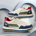 thumbnail image 3 of Men'S Low-Top Sneakers - Lace-Up Closure,Brown/Teal/Orange Accents - All-Day Comfort for Everyday, Cushioned EVA Insole & Non-Slip Rubber Outsole -  Office, Semi-Formal - Autumn/Winter Shoes - Easy, 3 of 8