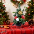 thumbnail image 4 of Hometravel Red Berry Christmas Tree, Mini Desktop Holiday Decor, Festive Tabletop Decoration for Scene Arrangement, Seasonal Display, 4 of 6