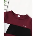 thumbnail image 4 of 14Y Big Boys Clothes 15Y Boys 2PCS Summer Outfits Set Crew Neck Big Boys Short Sleeve Color-blocked Top Shorts Set Red, 4 of 7