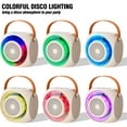 thumbnail image 3 of Mini Karaoke Machine, Portable Bluetooth Speaker with 2 Wireless Microphones, Suitable for Children and Adults, with LED Lights, 3 of 7