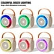 thumbnail image 3 of Mini máquina de karaoke, altavoz Bluetooth portátil con 2 micrófonos inalámbricos, apto para niños y adultos, con luces LED, 3 of 7