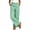 *099-Green, variant on Womens Plus Size Casual Pants Vertical Stripe Elastic Waist Relaxed Wide Leg Trousers with Side Pockets Beach Vacation Wear