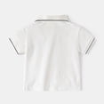 thumbnail image 5 of Kogui Kids Polo Shirts Boys Uniform Short Sleeve Pique Polo Shirts Button Closure Breathable Stretch Casual Wear Cute Summer Clothes Size 9-10 (White,9-10 Years), 5 of 6