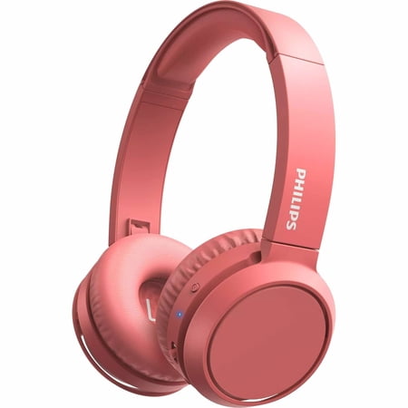 UPC: 0840063201118 | Philips H4205 on-Ear Wireless Headphones with 32mm Drivers and BASS Boost on-Demand  Red