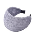 thumbnail image 4 of Wide Lace Headbands,Non Slip Wide Hard Headband Hollow Head Bands Widely Hairband for Women Summer Beach Party Holiday Hair Accessories QURATI Grey One Size, 4 of 4