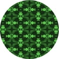 thumbnail image 1 of Ahgly Company Indoor Square Patterned Dark Forest Green Area Rugs, 3' Square, 1 of 6
