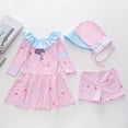 thumbnail image 2 of Gunia Swimsuits For Girls 3 Piece Dress Long Sleeved Sun Swimwear Toddler Kids Bathing Suit Swimwear For Beach Pool 2-12 Years, 2 of 4