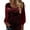 Wine, variant on BLVB Women's Sequin Tops U Neck Long Sleeve Fall Winter Holiday Shirts Glitter Sparkly Blouses for Party