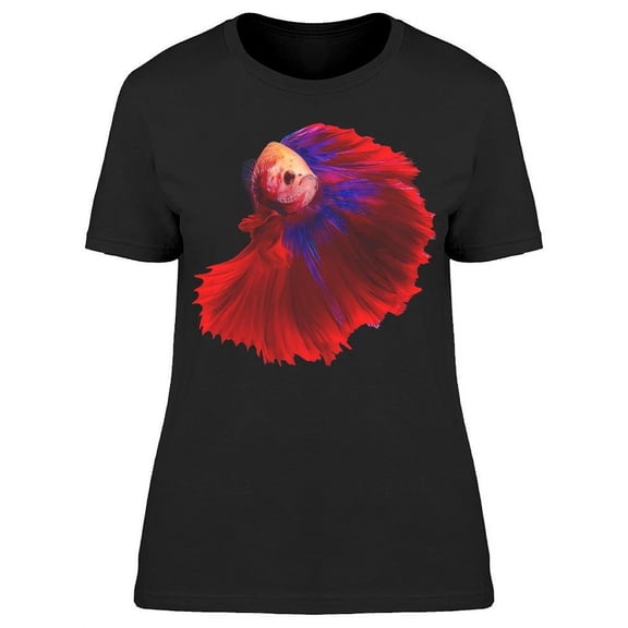 Purplish Red Betta Siam T-Shirt Women -Image by Shutterstock, Female x-Large