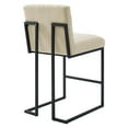 thumbnail image 3 of Modway Indulge Channel Tufted Fabric Counter Stool in Beige, 3 of 7