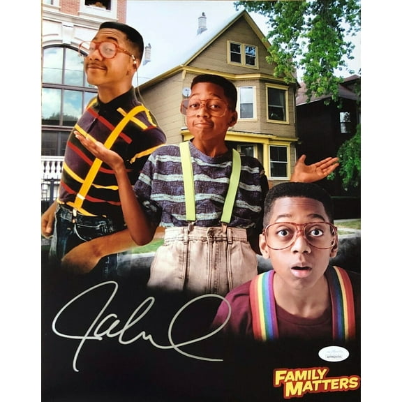 Jaleel White Steve Urkle Autographed Signed  11x14 Photo JSA Authenticated 2