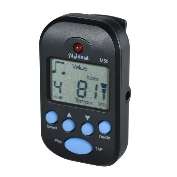 Meideal Compact Digital Metronome for Guitar, Violin, and Guzheng - Black, Battery Not Included