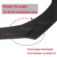 thumbnail image 6 of 4x Universal Car Front Bumper Lip Chin Bumper Splitter For Ford FOCUS For Chery Tiggo8 Tiggo7 For Great Wall Haval F7 Body Kit, 6 of 7