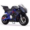 thumbnail image 1 of GO-BOWEN 36V ELECTRIC POCKET MOTORCYCLE BIKE - BLACK/BLUE, 1 of 4