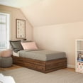 thumbnail image 4 of Ameriwood Home Twin Platform Bed with Drawers, Walnut, 4 of 9