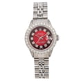 thumbnail image 1 of Pre-Owned Rolex Datejust 26MM 6917 Red Diamond Dial Diamond Bezel Stainless Steel Jubilee Bracelet, 1 of 9