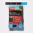 thumbnail image 6 of Hanes Men's Boxer Brief Value Pack, Moisture-Wicking Cotton, Assorted Solids, 6-Pack 2XL, 6 of 10