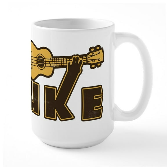 CafePress - Uke - 15 oz Ceramic Large White Novelty Mug