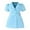 2130Blue4228, variant on Rggeeun Girls Summer Casual Dress With Belt 2 Piece Set Short Sleeve Plain Color Toddler Kids Playground Beach School Party Dresses Birthday O-Neck Sundress