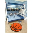 thumbnail image 3 of Furnish My Place 725 Basketball 3'3" Round Basketball Shaped Rug for Kids Play Area, Anti Skid Rubber Backing, Multicolor, 3 of 8
