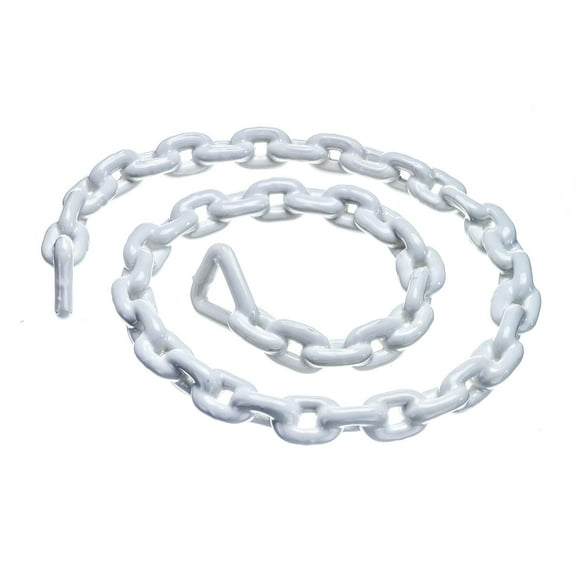 Seachoice 44421 White PVC Coated Galvanized Anchor Lead Chain 1/4" x 4'