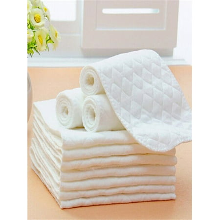 5PCS Baby Diapers Bamboo Eco Cotton Disposable Diapers Nappy