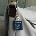 thumbnail image 3 of Far Out Man Space Astronaut Funny Humor Stainless Steel 1oz Mini Flask Key Chain, 3 of 4
