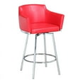 thumbnail image 2 of Home Square 36.4" Modern Memory Swivel Counter Stool in Red - Set of 2, 2 of 2
