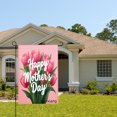 thumbnail image 2 of Amhnf Happy Mothers Day Pink Tulips Garden Flag For Home Outdoor Garden Yard Decor 12x18 inch, 2 of 5