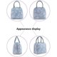 thumbnail image 2 of (Azul Flamenco) 1 bolsa de almuerzo aislada para comidas de oficina Bolsa de picnic aislada Bolsa de bolsillo de lona impermeable para mujeres, hombres, escuela y oficina niñas niños ER, 2 of 5